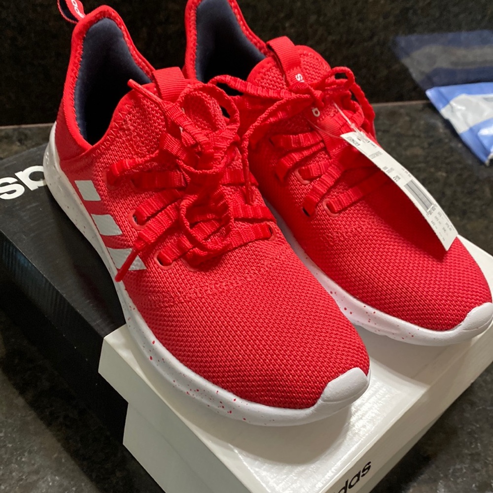 Red adidas cloud foam size 7 new